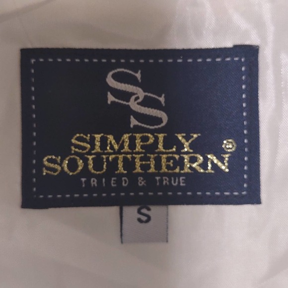 Simply Southern Pineapple Quilted Vest Small Cream Gold - Picture 6 of 8